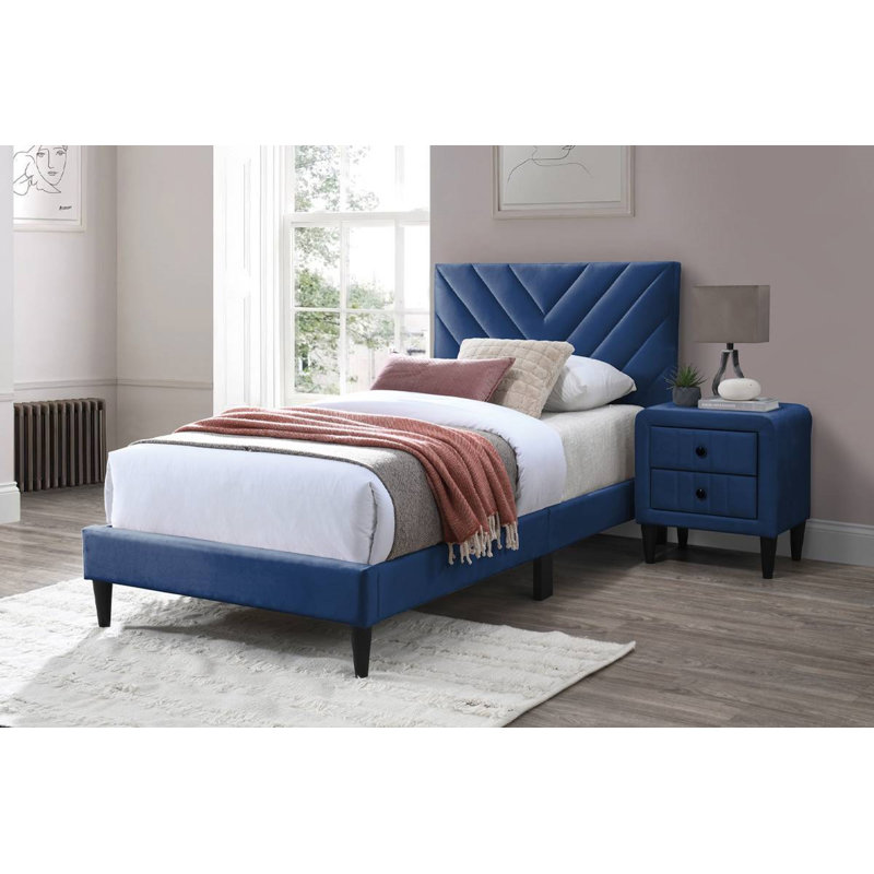Ensemble de chambre à coucher 2 pièces Sylvia Tad, Blue, Double
