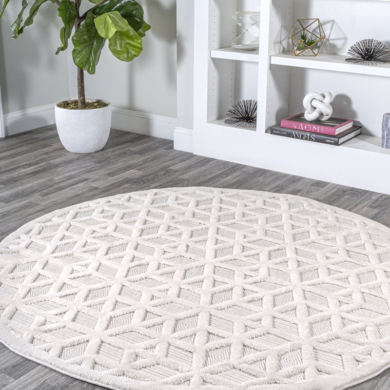 Tapis intérieur / extérieur Raeshelle, Rond 5 pi 3 po