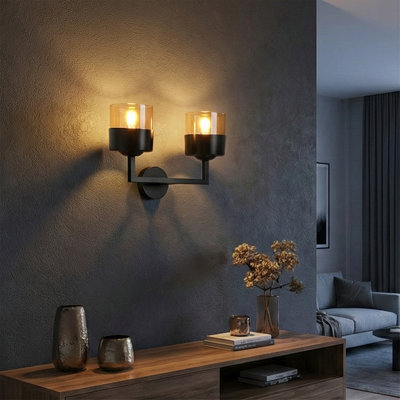 Ensemble de meuble-lavabo mural 2 lumières Lumina
