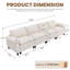 Canapé modulaire de coin rembourré 4 pièces 4 pièces-1357229503-1357229499-1357229498