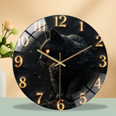 Horloge murale décorative Black Cat