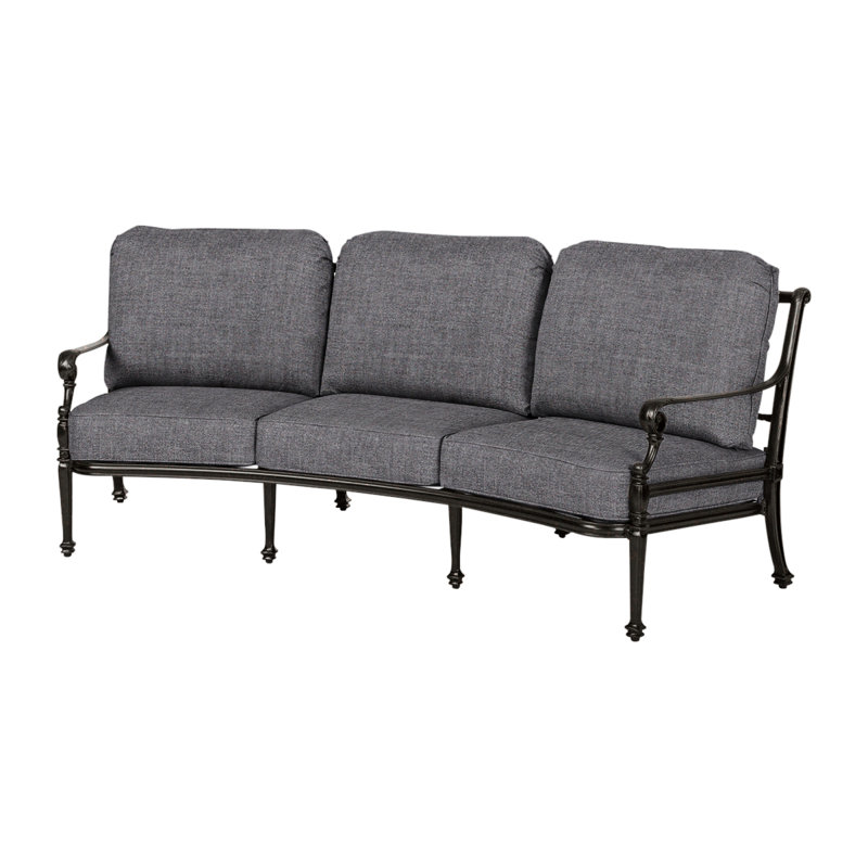 Grand Terrace Outdoor 3 - Seat Patio Sofa, Cast Slate Sunbrella® Plainweave, Vintage