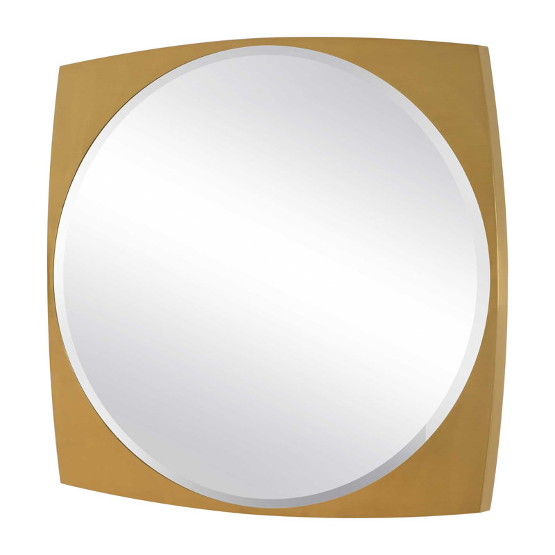 Uttermost Neilia Round Brass Mirror