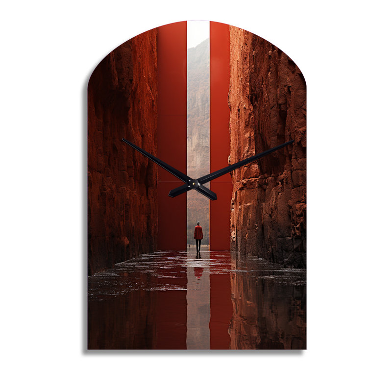 Horloge murale asymétrique en métal Cama, Médium