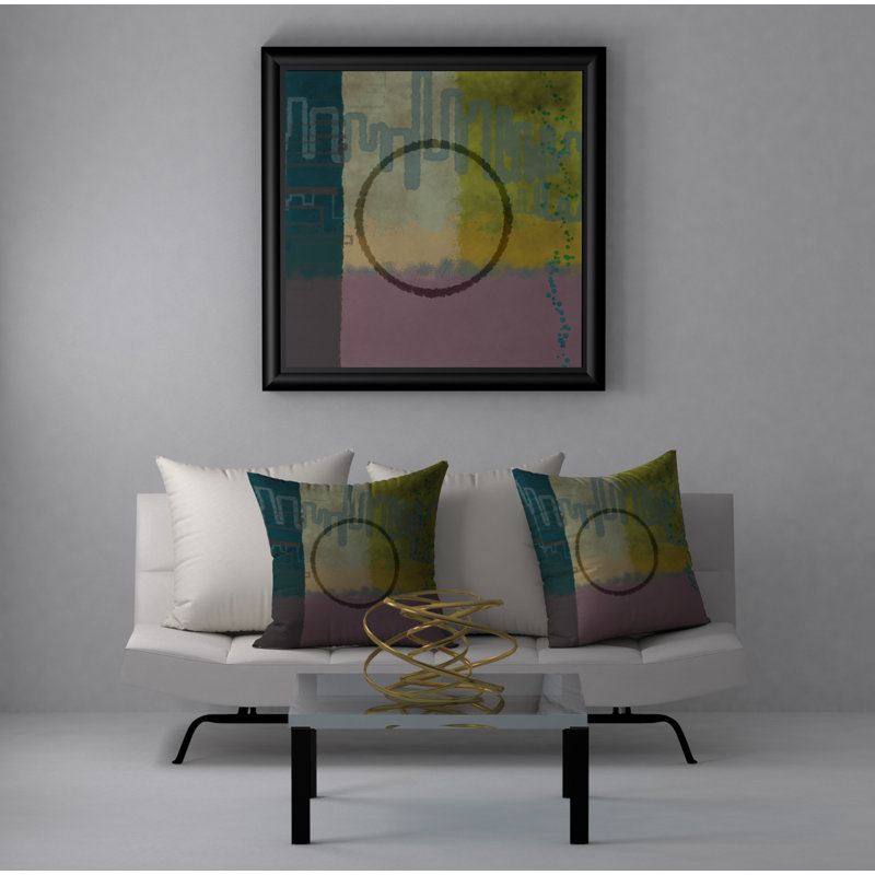 Abstract Throw Pillow, 20" H x 20" W