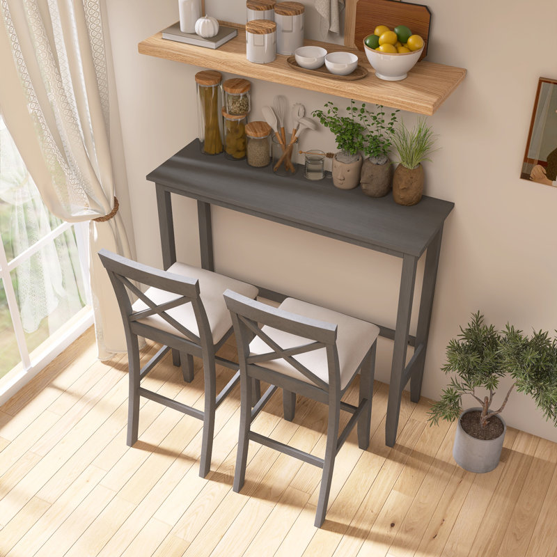 Ensemble de salle à manger 3 pièces, Gris