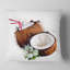 Noix de coco avec aquarelle de paille - coussin imprimé floral-30744412-30744415