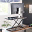 Montant de bureau simple noir