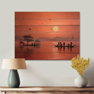Tribu africaine, aube de Dinka - Tribu africaine, art mural sur bois de pin naturel
