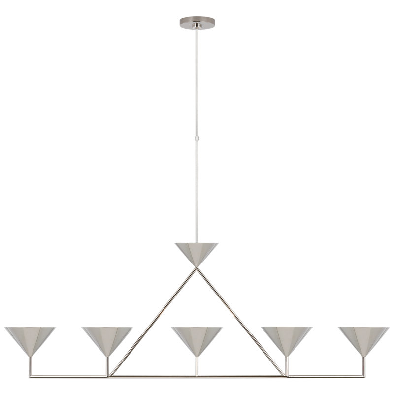 Orsay 5 - Light Chandelier, Polished Nickel