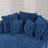 59.8" W Oversized Barrel Chair, Chenille Sofa Chair  With Ottoman And Pillows-541384939