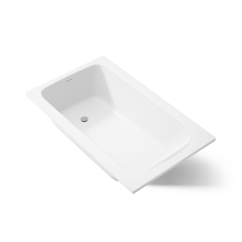 Avec 60 In. X 36 In. Drop-In Bath, White