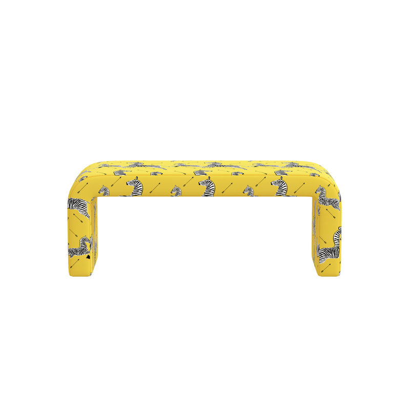Banc Holland Holland de Scalamandre fabriqué par le banc Fabric & Company, Lin Scm Zebras Sunbeam