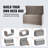 VEVOR 48'' W 100 Gallons Water Resistant Polypropylene Lockable Deck Box in Brown