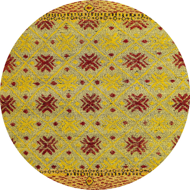 Abstract Indoor Rug, Round 8'