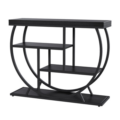 39 in Modern Console Table for Entryway, 4 Tier Hallway Table with Storage
