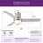 Homelover 48" Modern Flush Mount Ceiling Fan with Light Low Profile Ceiling Fan 6 Speed Quiet DC Motor Reversible-107731972