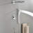 Complete Shower System with Head, Handheld Sprayer, Slide Bar, Hose and Lever Handle Trim Kit