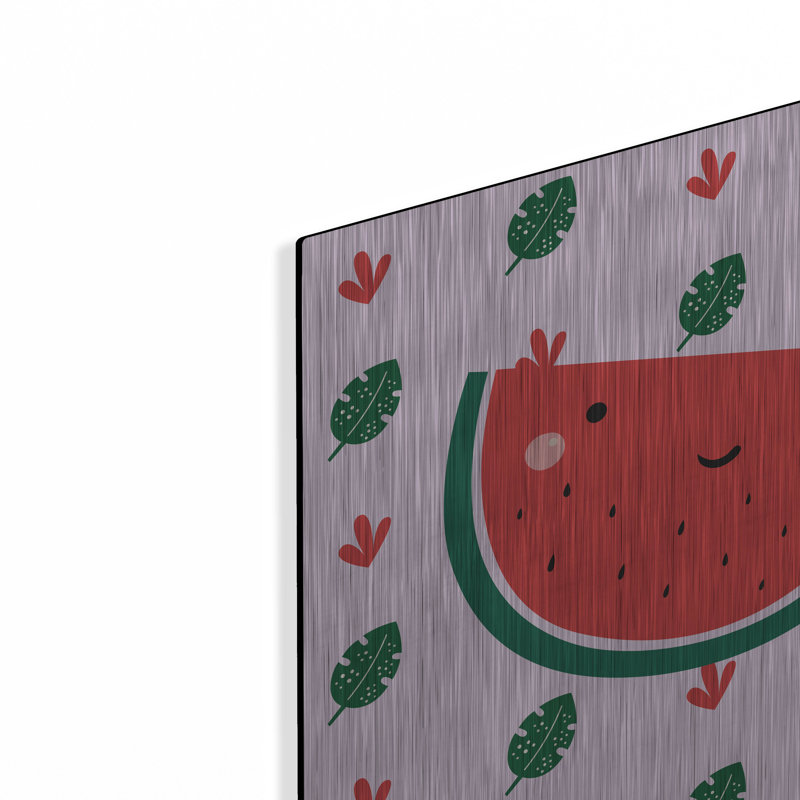 «Cute Watermelon» par Luxe Metal Portfolio, H 12 po x l 12 po