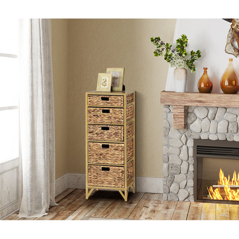 Commode pour femme à 5 tiroirs l 15 po Knowle, Naturel