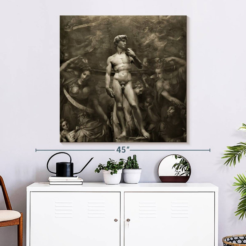 Montage du David de Michaelangelo dans le monde universitaire