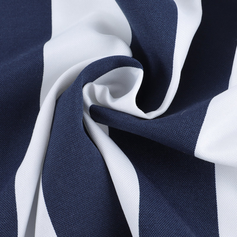 Housses de coussin d'intérieur / d'extérieur carrées l 18 po x L 18 po, Blue/White Striped