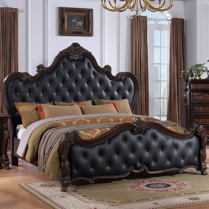 Telven Bed, King, Brown/Black