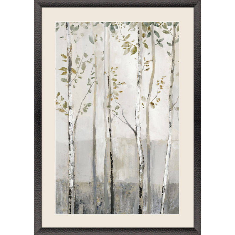 Blue Birch Serenade III, reproduction d'art encadrée
