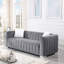 Clifford 87.01'' Luxury Velvet Sofa Upholstered Living Room Couch with 2 Pillows, Grey-293635800-293635807