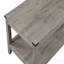Rustique gris brun 3 pièces ensemble de table basse en bois Table basse rectangulaire et deux tables de bout carrées assorties