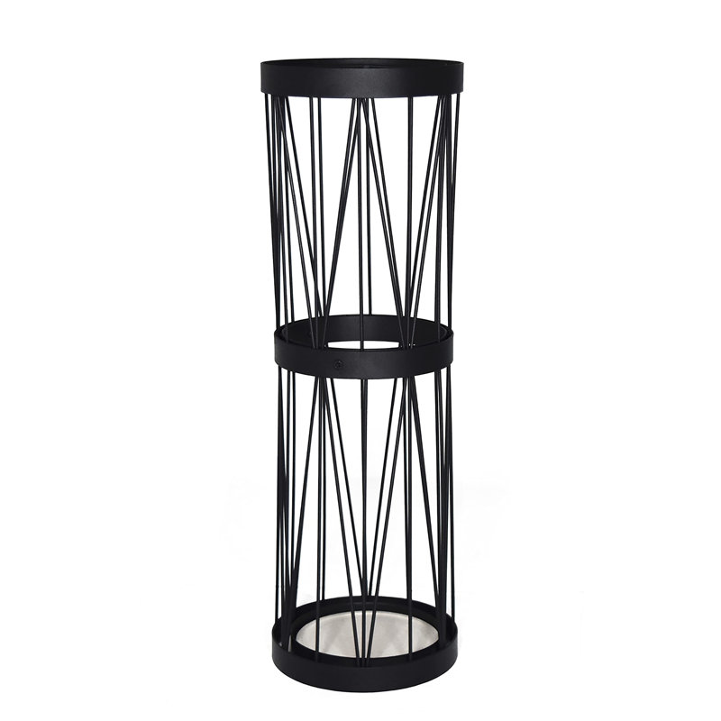 Free Standing Umbrella Holder Bin, Black