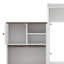 Grand lit escamotable avec armoire de rangement, support à vin, porte-verre, tiroirs et bande DEL multicolore-1158070811