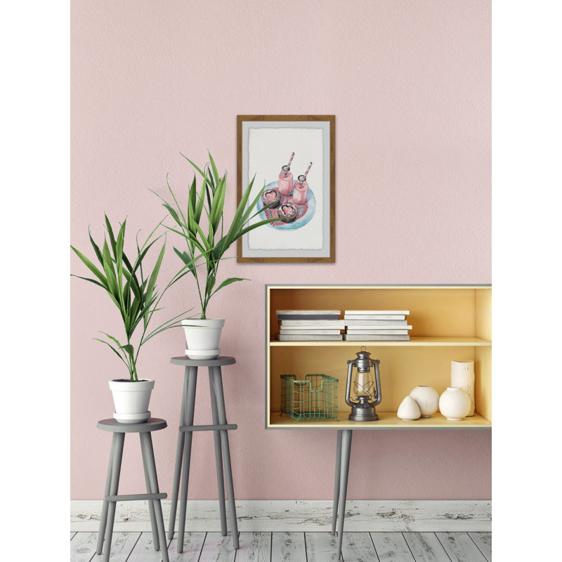 «Pink Sweets», reproduction d'art encadrée, H 24 po x l 16 po