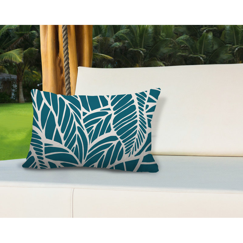 Housse et insert de coussin extérieur d'extérieur, Émeraude, 14 po x 20 po, Rectangle