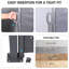 Auvent latéral rétractable 138 po x 71 po, gris, imperméable et avec écran d'intimité 138 po x 71 po, pour balcon, terrasse - gris-1384240865-1384240866