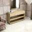 Wooden Console Table With 2 Drawers And Open Shelves-2067699623