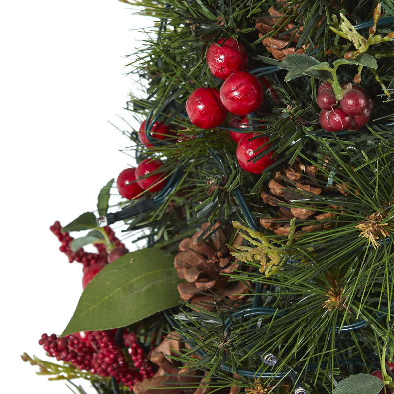 Arbre de Noël artificiel pin vert 2 pi avec 35 lumières claires