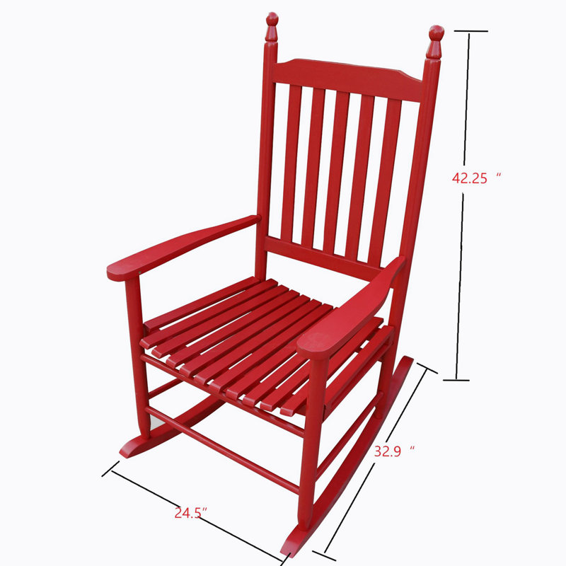 Chaise berçante Fayyaz, Rouge