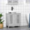 Cabinets Under Sink Bathroom Slate Grey, Modern 2-Door with Adjustable Shelves | Minimalist | MDF