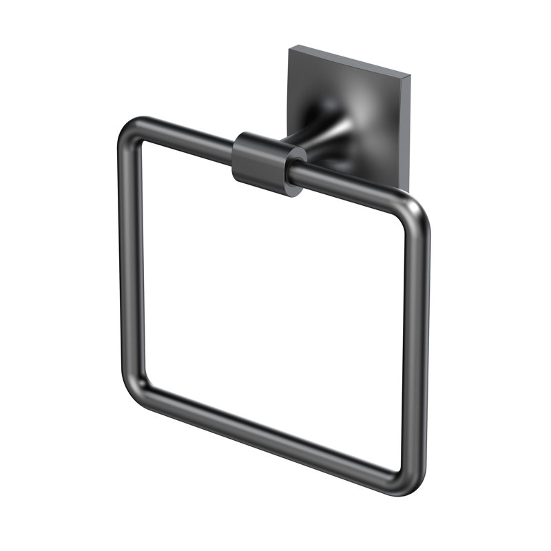 Anneau à serviette Waterline | Porte-serviettes de salle de bain, carré de cuisine, Noir mat