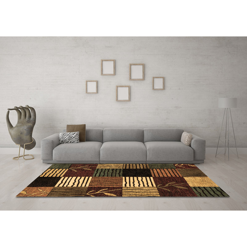 Tapis brun Abstract 4220, Rond 3 pi