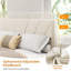 Structure de lit double tapissier pleine grandeur en velours avec tête de lit et 2 tiroirs de rangement sous le lit, conception à lattes en bois, aucune base supplémentaire requise, assemblage facile, beige-127965559-127965557