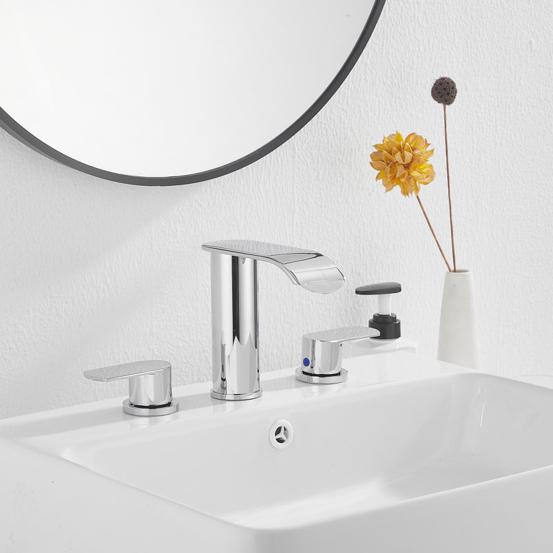 Widespread Bathroom Faucet, Brushed Nickel