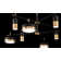 Ashor 8-Light LED Chandelier in Matte Black with Warm Brass Accents