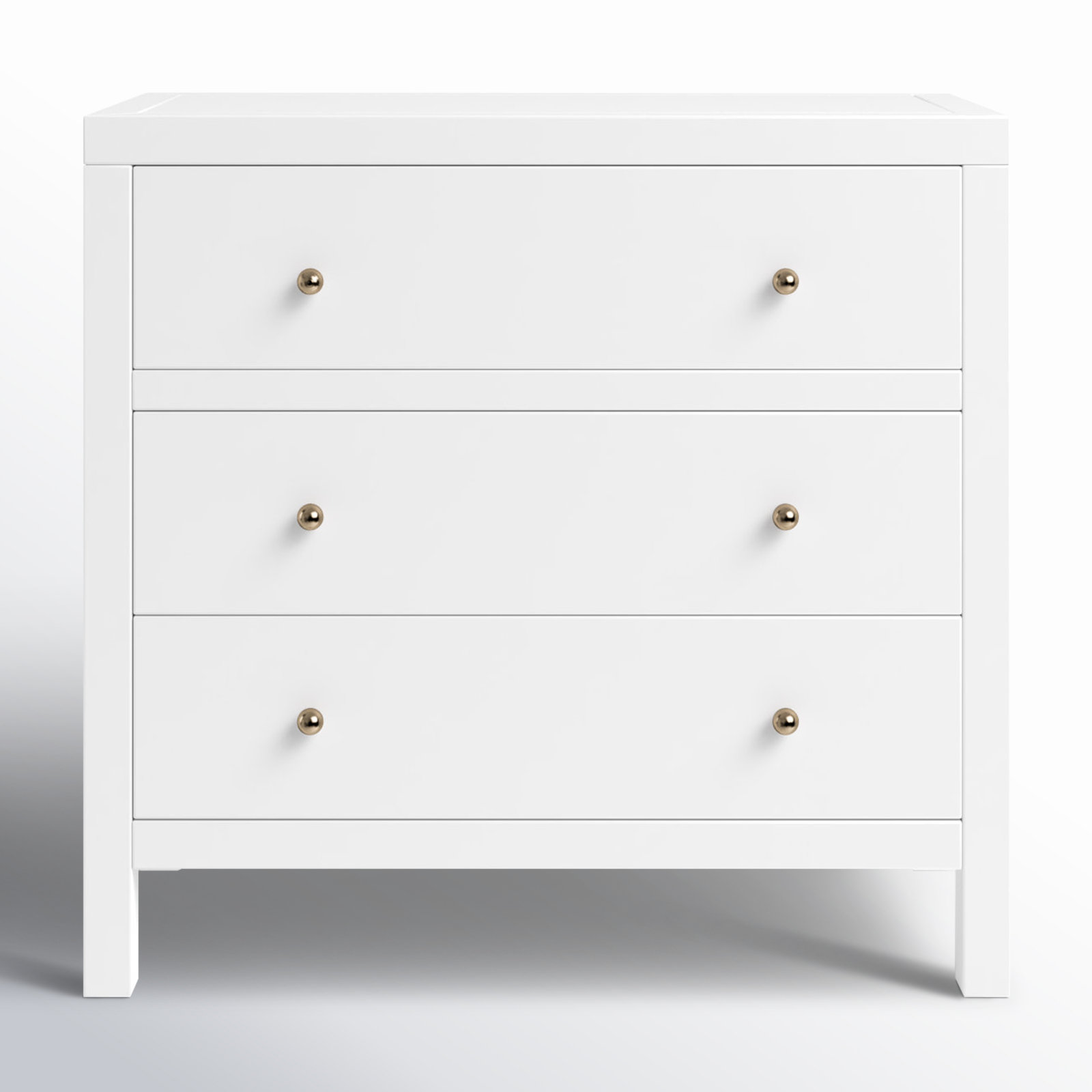 Celine 34" Acacia Dresser, Smooth White