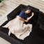 Méridienne surdimensionnée de 87 pouces, sans assemblage requis, causeuse en peluche avec deux repose-pieds amovibles, canapé-lit moderne moelleux pour la vie intérieure, canapé modulaire