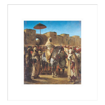 Muley Abd-ar-Rhaman (1789-1859) Le Sultan du Maroc laissant son palais de Meknès avec son entourage en mars 1832 par Eugène Delacroix