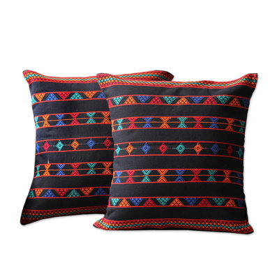 Crestino Striped Cotton Pillow Cover
