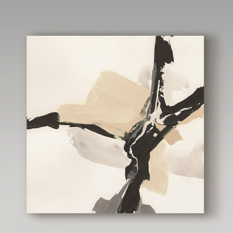 « crèmey brun clair iii », reproduction de peinture à l’acrylique sur toile tendue, H 14 po x l 14 po x P 2 po