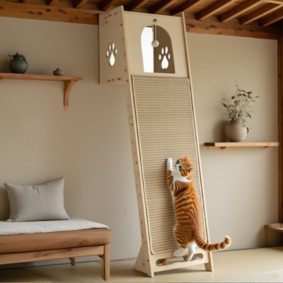 59-inch Wall-mounted Cat Perch Tower